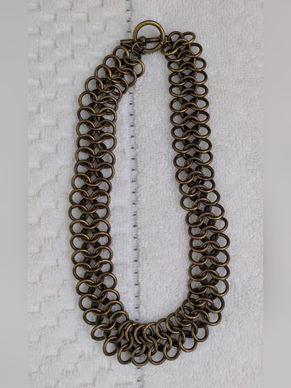 Kien Vintage-Style Bronze Chainmail Necklace - Bronze